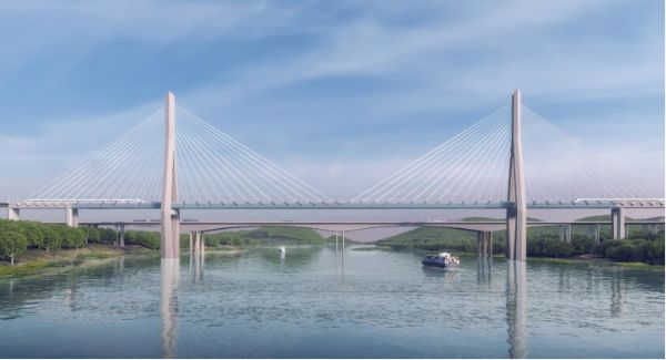 柳州，盤龍柳江特大橋主橋效果圖